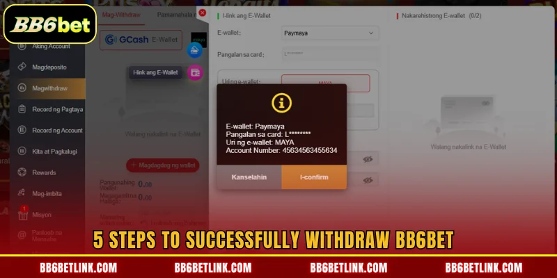 5 steps to successfully withdraw BB6bet