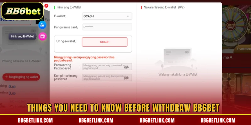 Things you need to know before withdraw BB6bet