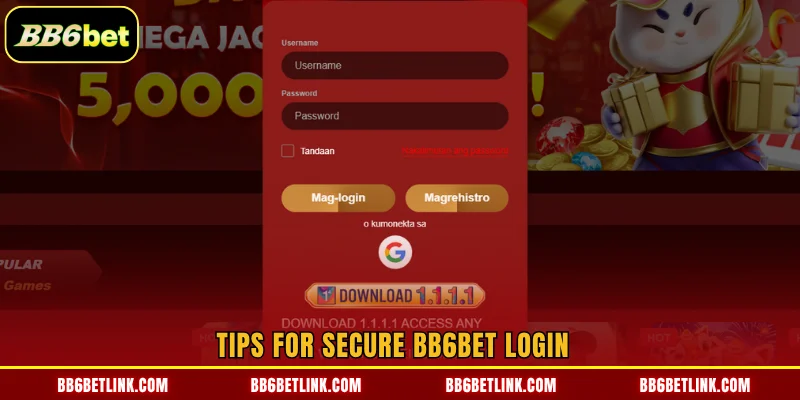 Tips for secure BB6bet login